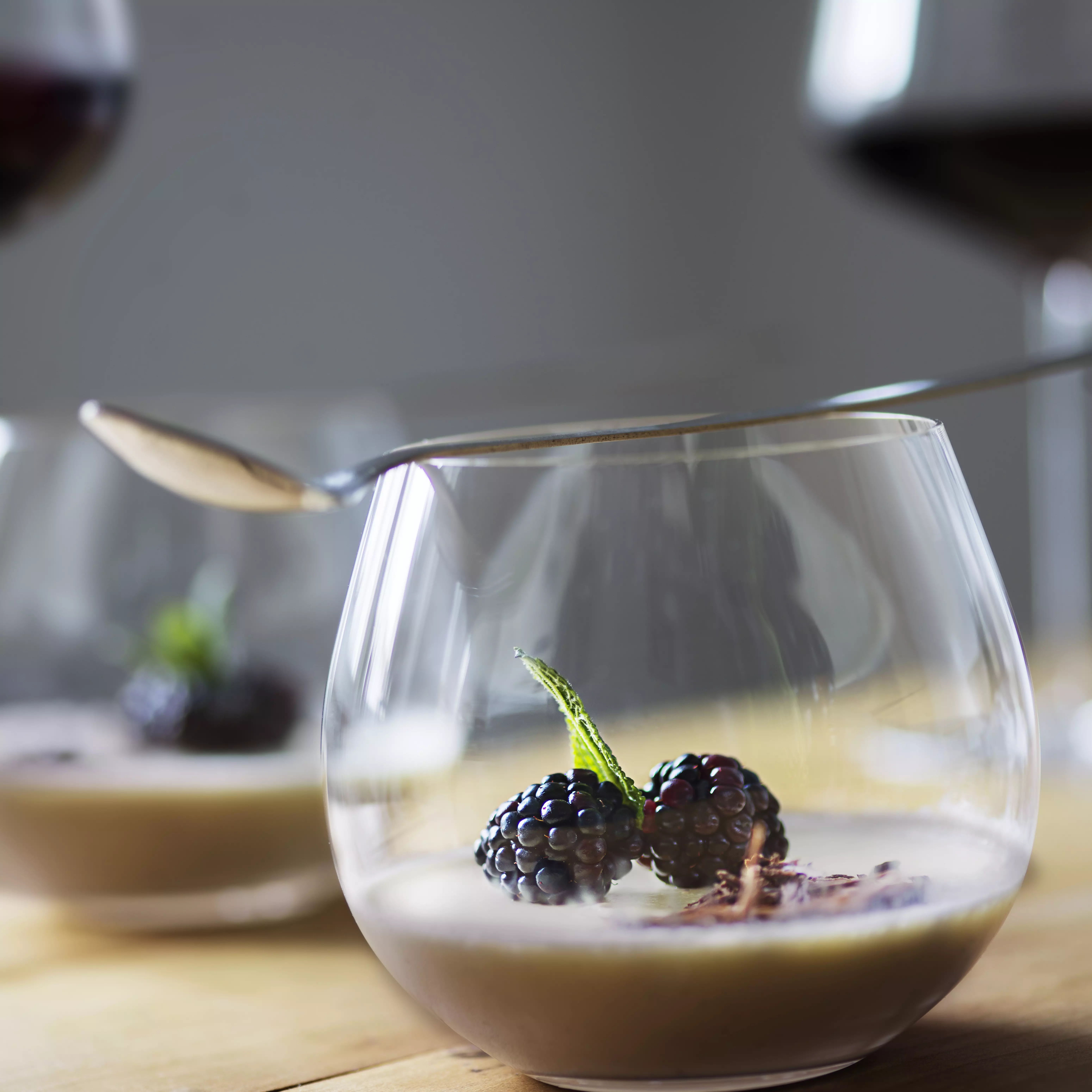 Brombeer-Panna Cotta