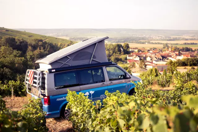 Weincamping bietet tolle Ausblicke in die Weinlandschaften - Foto: roadsurfer.com